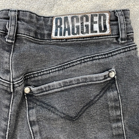 The Ragged Priest High Rise Straight Leg Jeans Antique Faded Black Sz 30 - Picture 14 of 14